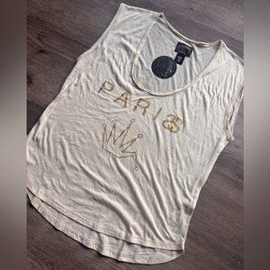 Stussy Beige Paris Muscle Tee Sz.M